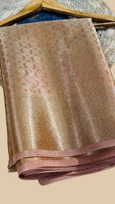 Peach Tissue Silk Saree